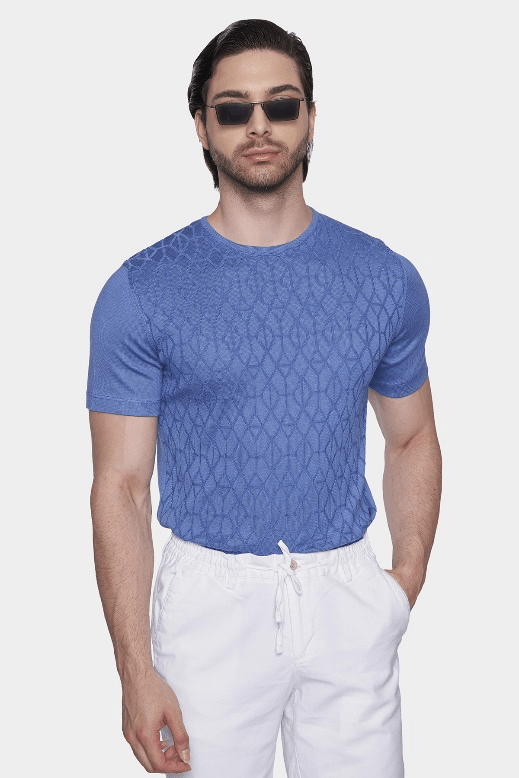 The Premium Essential Tee (True Blue) - Bright Moons