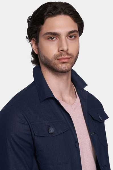 The Slim Safari Coat (Navy) - Bright Moons