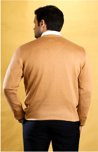 The Caravan Vneck (Sahara Beige) - Bright Moons