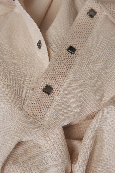 The Quarter Button Polo (Cream)