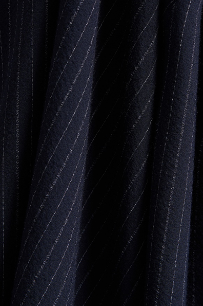 The Luxe Zip Jacket (Navy Pinstripe)