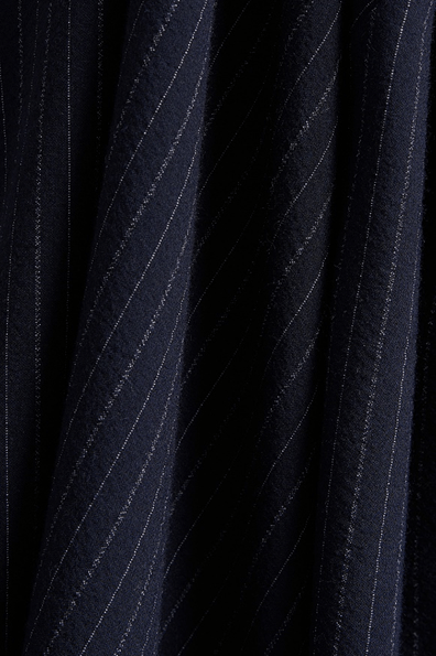 The Luxe Zip Jacket (Navy Pinstripe) - Bright Moons