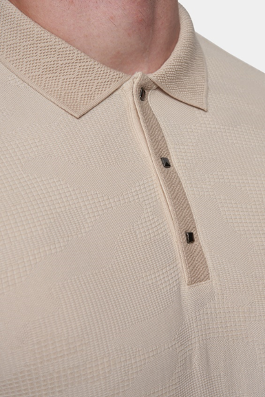 The Quarter Button Polo (Cream)