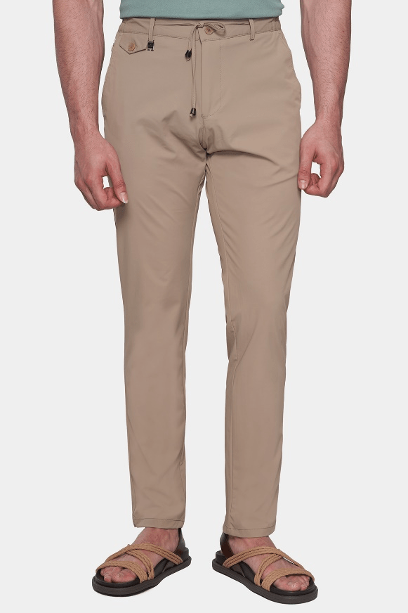 The Drawstring Trouser (Caramel) - Bright Moons