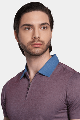 The Quarter Zip Polo (Taupe) - Bright Moons