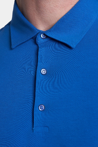 The Quarter Button Polo (Cobalt)