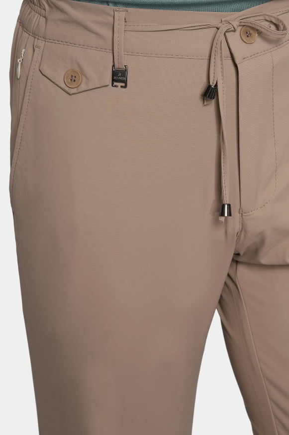 The Drawstring Trouser (Caramel) - Bright Moons