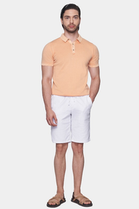 The Quarter Button Polo (Creamsicle Orange)