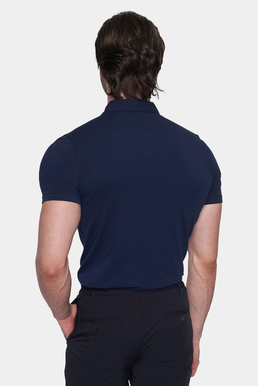 The Quarter Button Polo (Aegean Blue)