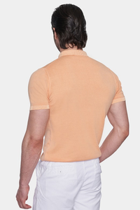 The Quarter Button Polo (Creamsicle Orange)