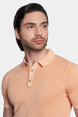 The Quarter Button Polo (Creamsicle Orange)