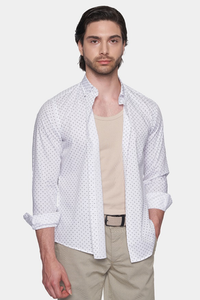 The Dress Shirt (White Polka)