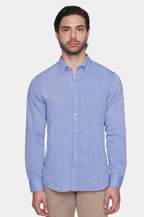 The Luxury Linen Shirt (Periwinkle)