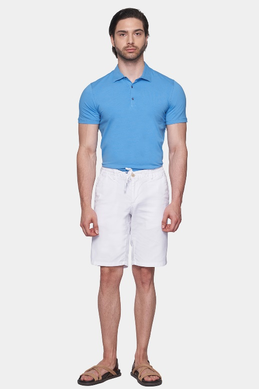 The Quarter Button Polo (Robin Blue)