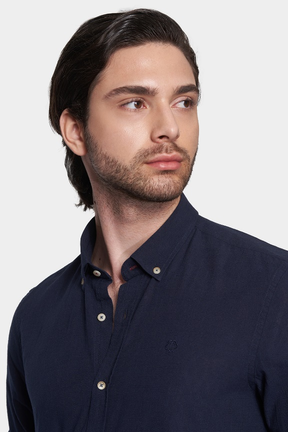 The Luxury Linen Shirt (Classic Navy)