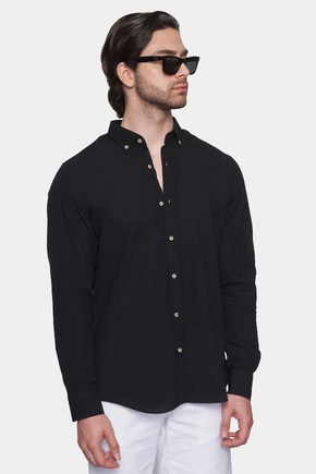 The Luxury Linen Shirt (Jet Black)