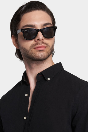 The Luxury Linen Shirt (Jet Black)