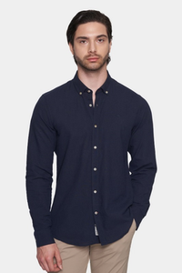 The Luxury Linen Shirt (Classic Navy)