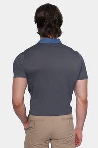 The Quarter Zip Polo (Nautical Blue)