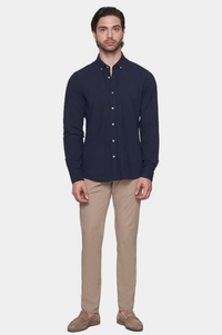 The Luxury Linen Shirt (Classic Navy)