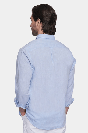 The Luxury Linen Shirt (Sky Blue) - Bright Moons