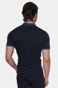 The Quarter Button Polo (Admiral Blue)