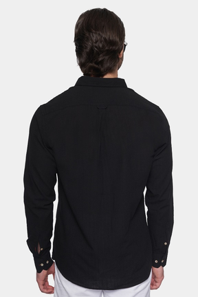 The Luxury Linen Shirt (Jet Black)