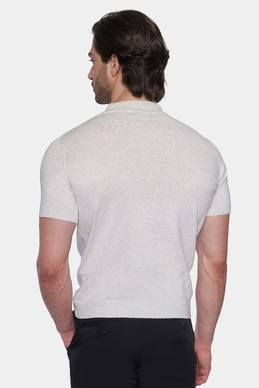 The Quarter Zip Polo (Blued Gray)