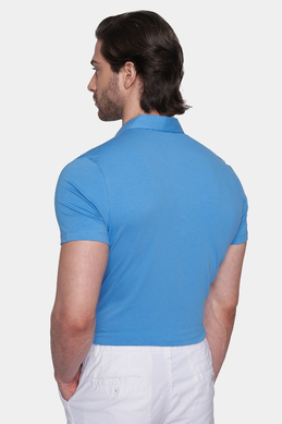 The Quarter Button Polo (Robin Blue)