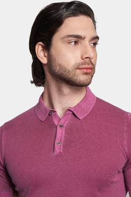 The Quarter Button Polo (Fuschia)