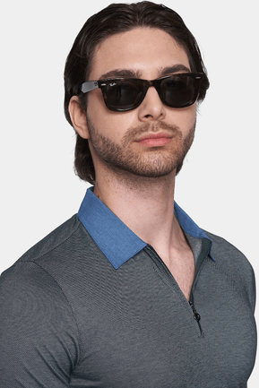 The Quarter Zip Polo (Stone) - Bright Moons