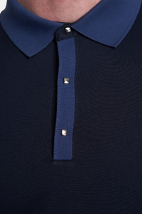 The Quarter Button Polo (Admiral Blue)