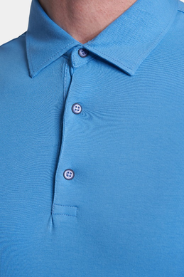 The Quarter Button Polo (Robin Blue)