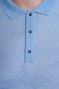 The Quarter Button Polo (Summer Sky Blue)