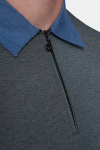 The Quarter Zip Polo (Stone)