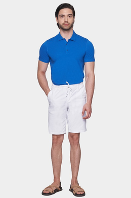 The Quarter Button Polo (Cobalt)