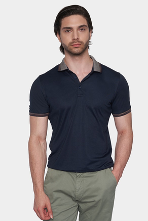 The Quarter Button Polo (Navy Olive)