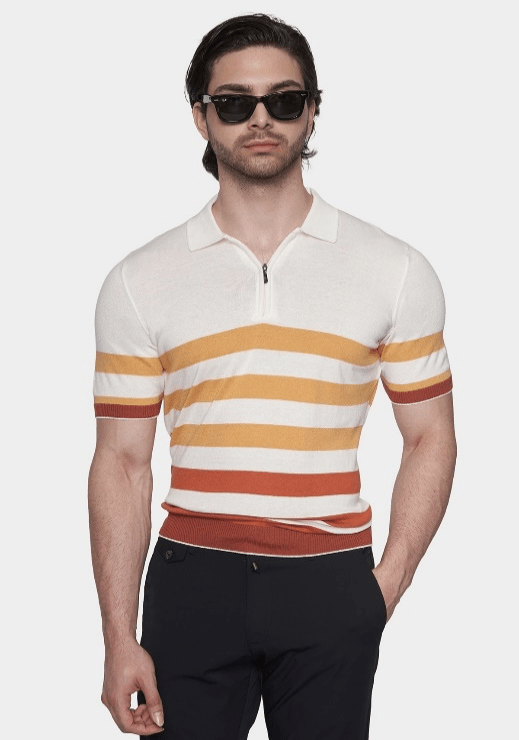The Quarter Zip Polo (Sunset) - Bright Moons