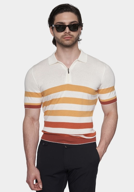 The Quarter Zip Polo (Sunset)